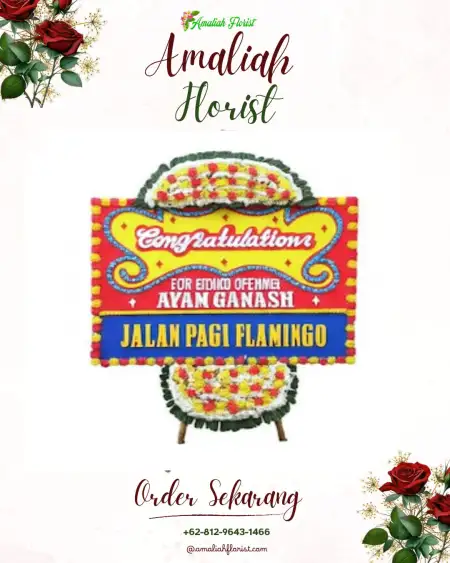 Sewa Papan Bunga Jajar Tunggal